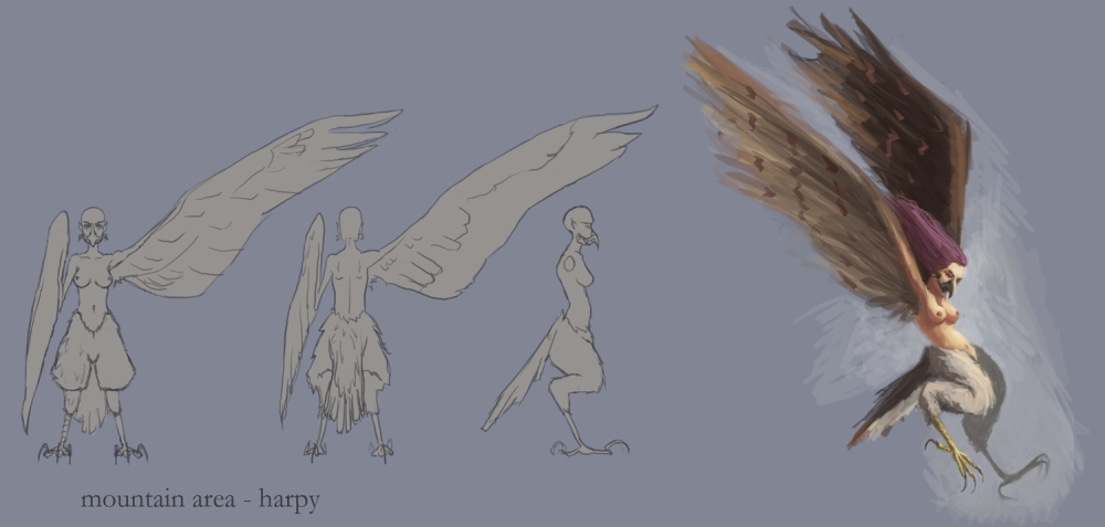 harpy model sheet